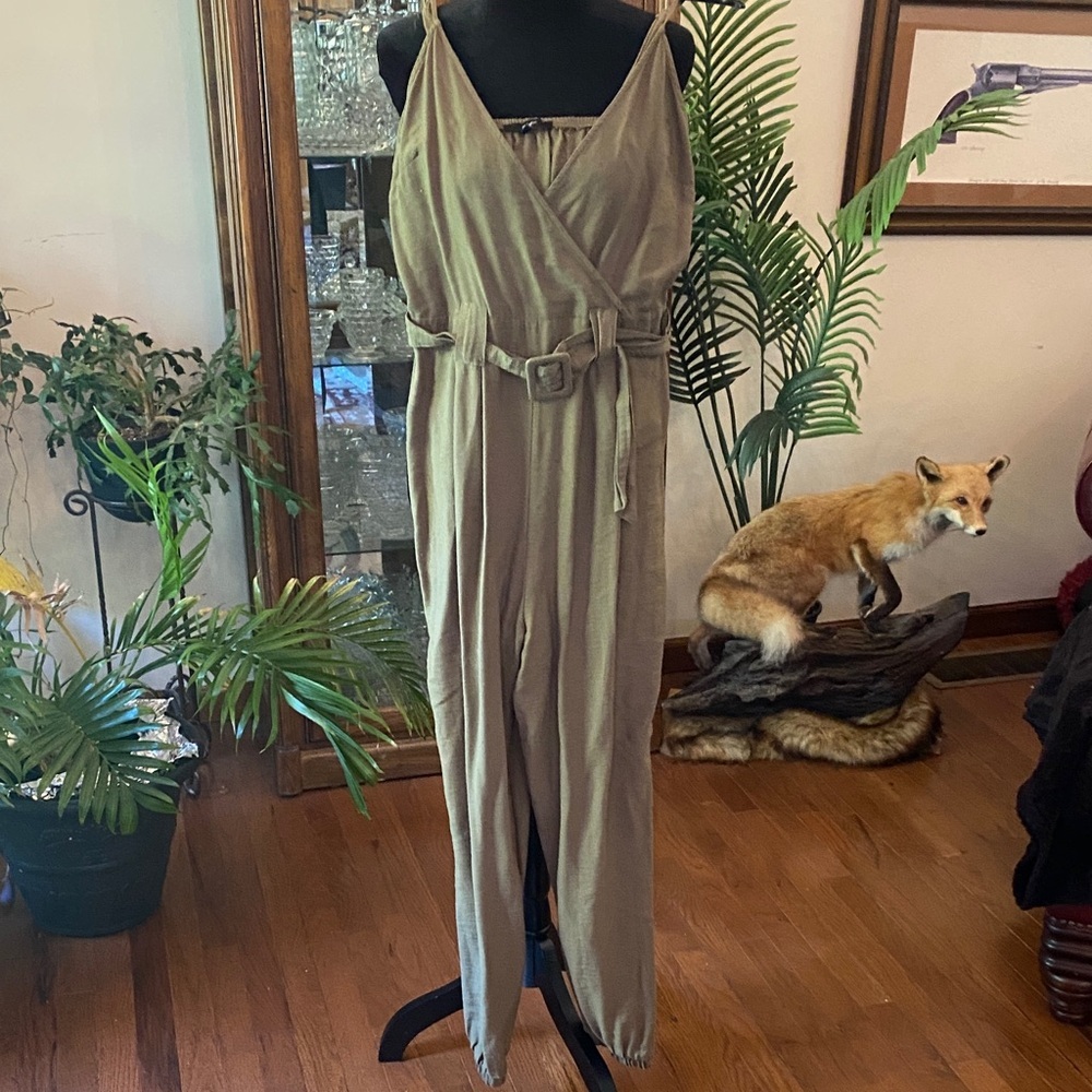Blashe medium olive greenJumpsuit with Belt